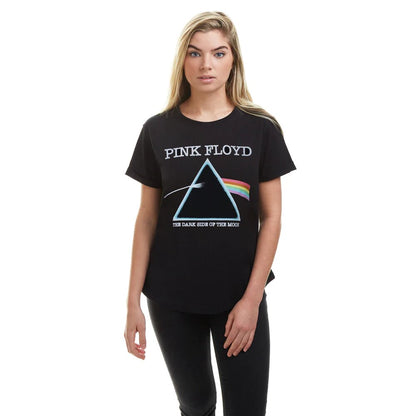 Black - Side - Pink Floyd Womens-Ladies Dark Side Of The Moon T-Shirt