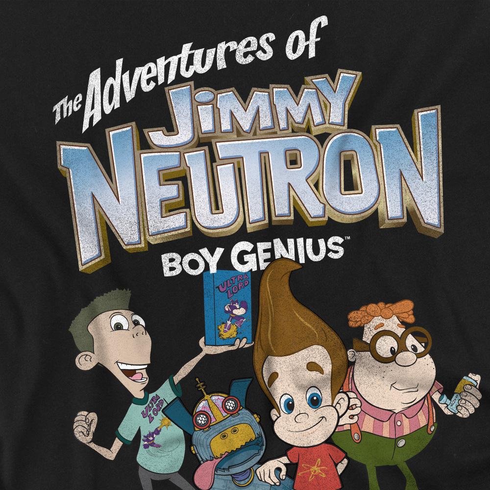 Black - Back - Jimmy Neutron Unisex Adult Group T-Shirt