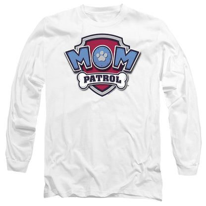 White - Front - Paw Patrol Unisex Adult Mom Patrol Badge Mothers Day T-Shirt