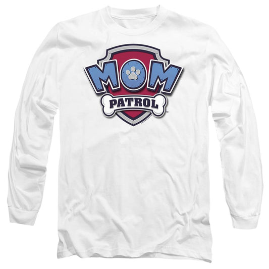 White - Front - Paw Patrol Unisex Adult Mom Patrol Badge Mothers Day T-Shirt