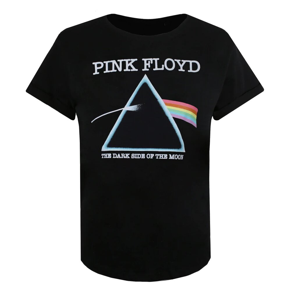 Black - Front - Pink Floyd Womens-Ladies Dark Side Of The Moon T-Shirt
