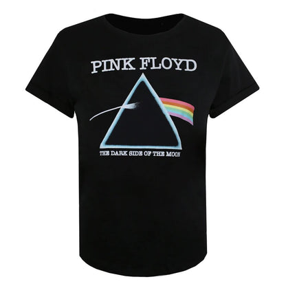 Black - Front - Pink Floyd Womens-Ladies Dark Side Of The Moon T-Shirt