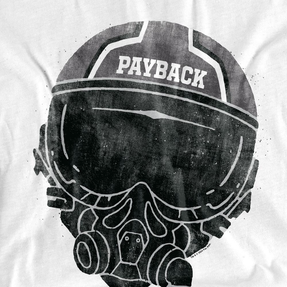 White - Back - Top Gun Unisex Adult Payback Helmet T-Shirt