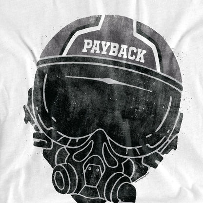 White - Back - Top Gun Unisex Adult Payback Helmet T-Shirt