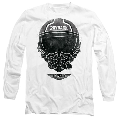 White - Side - Top Gun Unisex Adult Payback Helmet T-Shirt