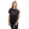 Black-White - Side - Friends Womens-Ladies Skyline T-Shirt