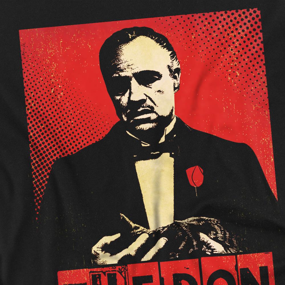 Black - Back - The Godfather Unisex Adult Don Vito Corleone Pop Art T-Shirt