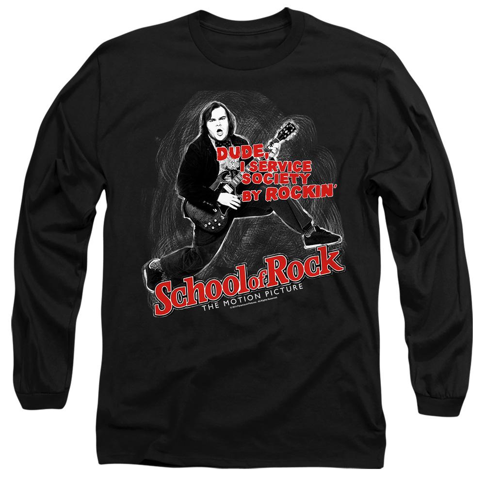 Black - Side - School of Rock Unisex Adult Rockin T-Shirt