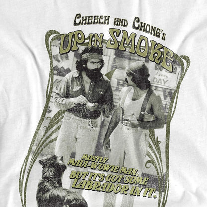 White - Back - Cheech & Chong Unisex Adult Up In Smoke Labrador T-Shirt