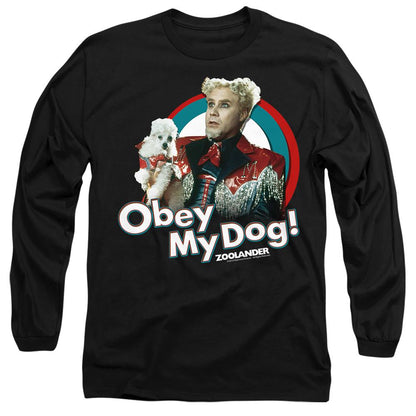 Black - Side - Zoolander Unisex Adult Obey My Dog T-Shirt