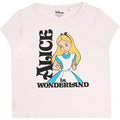 Pink-Blue-Black - Side - Alice In Wonderland Womens-Ladies Logo Long Pyjama Set
