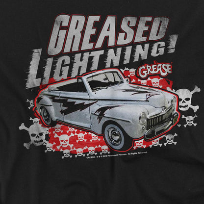 Black - Back - Grease Unisex Adult Greased Lightening T-Shirt