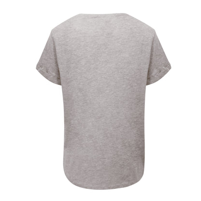 Sports Grey - Back - Wonder Woman Womens-Ladies Stars Cotton T-Shirt