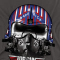 Charcoal - Side - Top Gun Unisex Adult Maverick Helmet T-Shirt