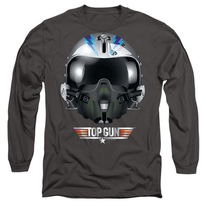Charcoal - Side - Top Gun Unisex Adult Iceman Helmet T-Shirt