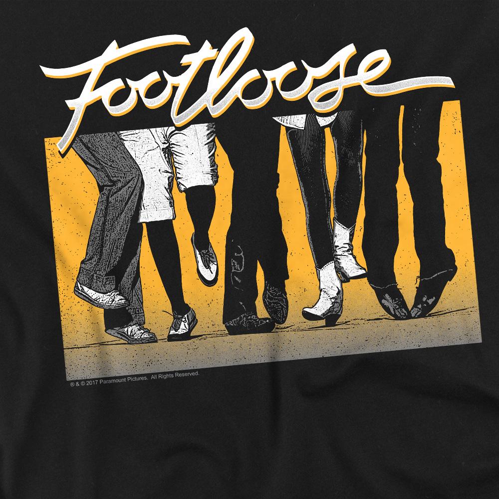 Black - Back - Footloose Unisex Adult Dance Party T-Shirt