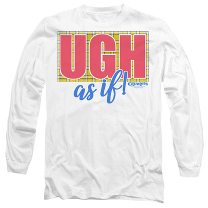 White - Side - Clueless Unisex Adult Ugh As If T-Shirt