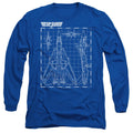 Royal Blue - Front - Top Gun Unisex Adult Schematic T-Shirt