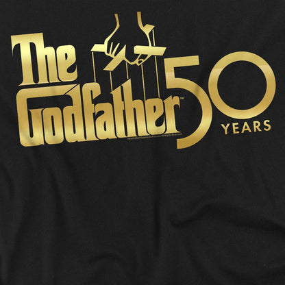 Black - Back - The Godfather Unisex Adult 50th Logo T-Shirt