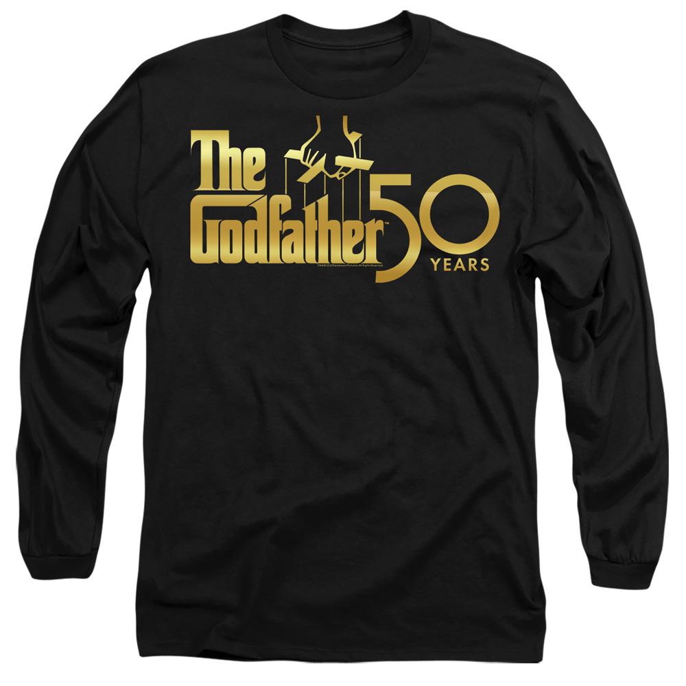 Black - Side - The Godfather Unisex Adult 50th Logo T-Shirt