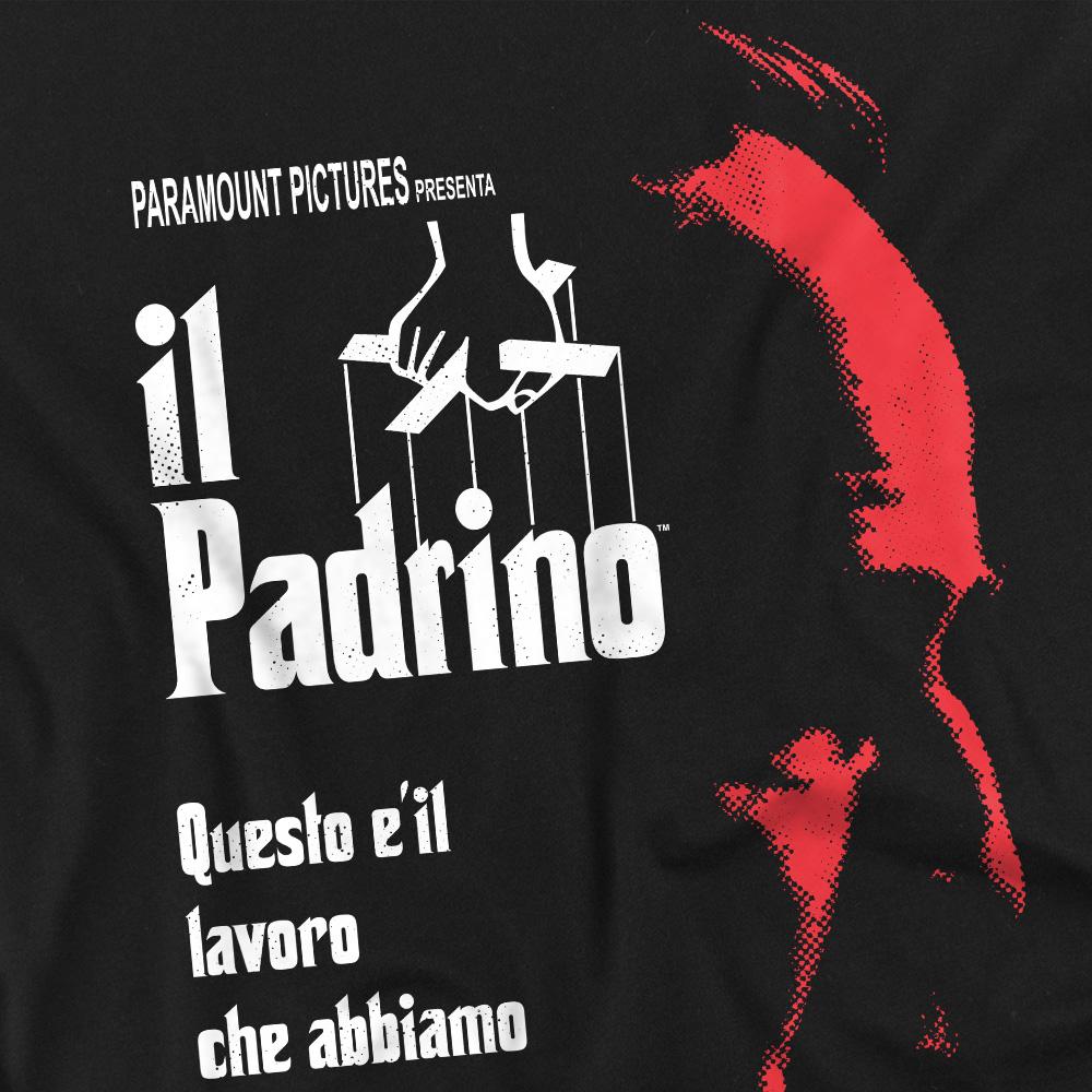 Black - Back - The Godfather Unisex Adult Italian Profile T-Shirt