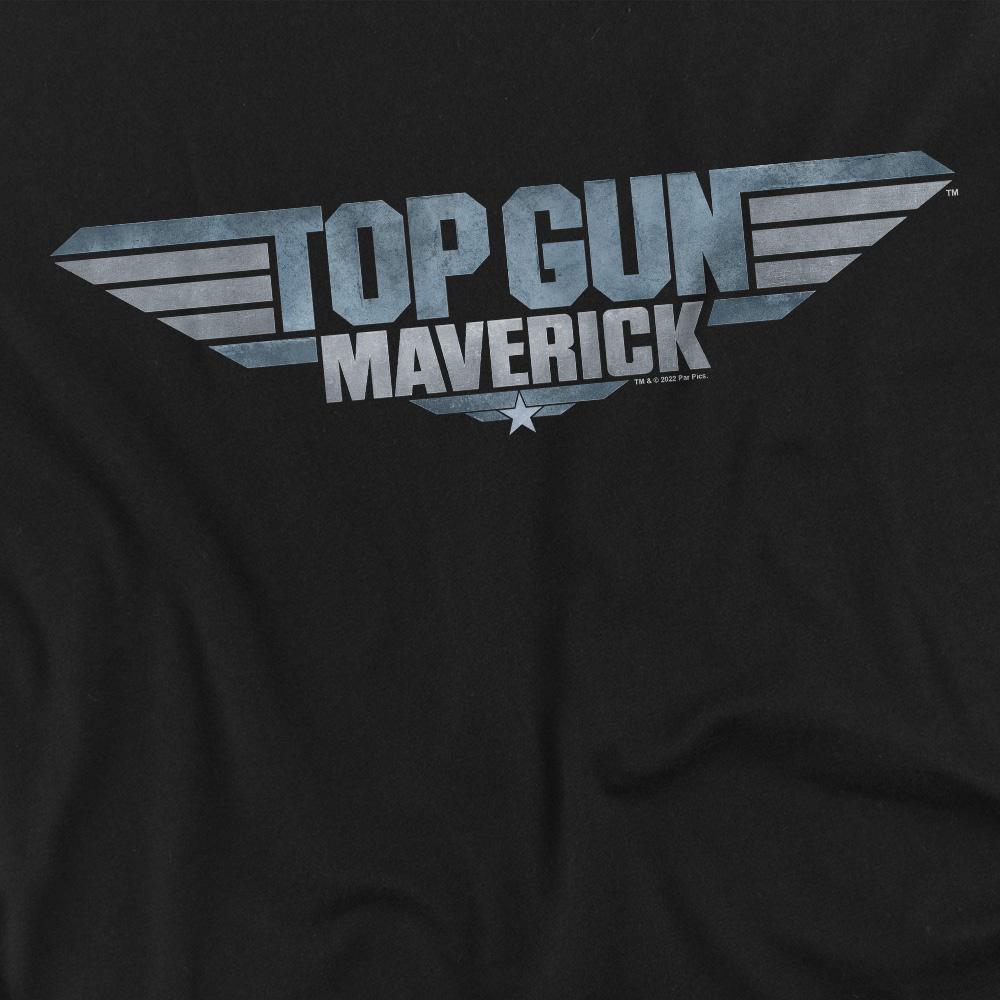 Black - Side - Top Gun: Maverick Unisex Adult Logo T-Shirt