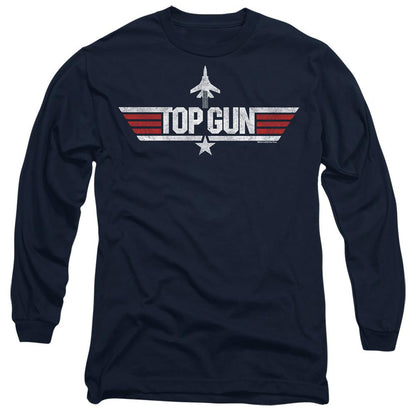 Navy - Front - Top Gun Unisex Adult Logo T-Shirt