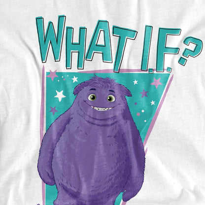 White - Back - IF Unisex Adult What If Blue Stars T-Shirt