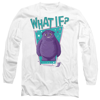 White - Side - IF Unisex Adult What If Blue Stars T-Shirt
