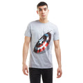 Grey - Side - Captain America Mens 3D Heather T-Shirt