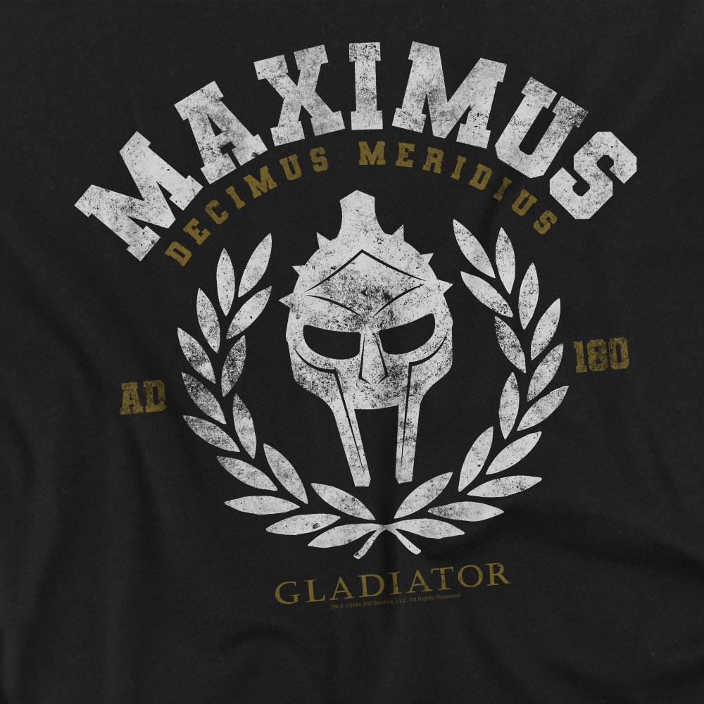 Black - Back - Gladiator Unisex Adult Academy Wreath T-Shirt