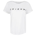 White - Front - Friends Womens-Ladies Logo T-Shirt
