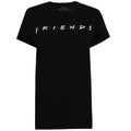 Black - Front - Friends Womens-Ladies Logo T-Shirt