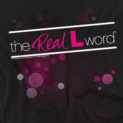Black - Back - The Real L Word Unisex Adult Flashy Logo T-Shirt