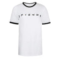 White-Black - Front - Friends Womens-Ladies Logo T-Shirt