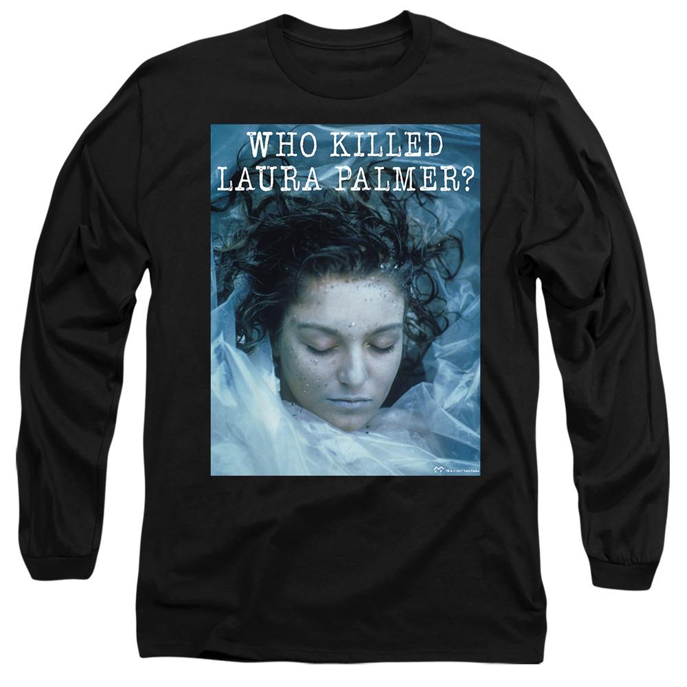 Black - Front - Twin Peaks Unisex Adult Who Killed Laura T-Shirt