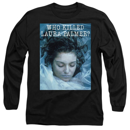 Black - Front - Twin Peaks Unisex Adult Who Killed Laura T-Shirt
