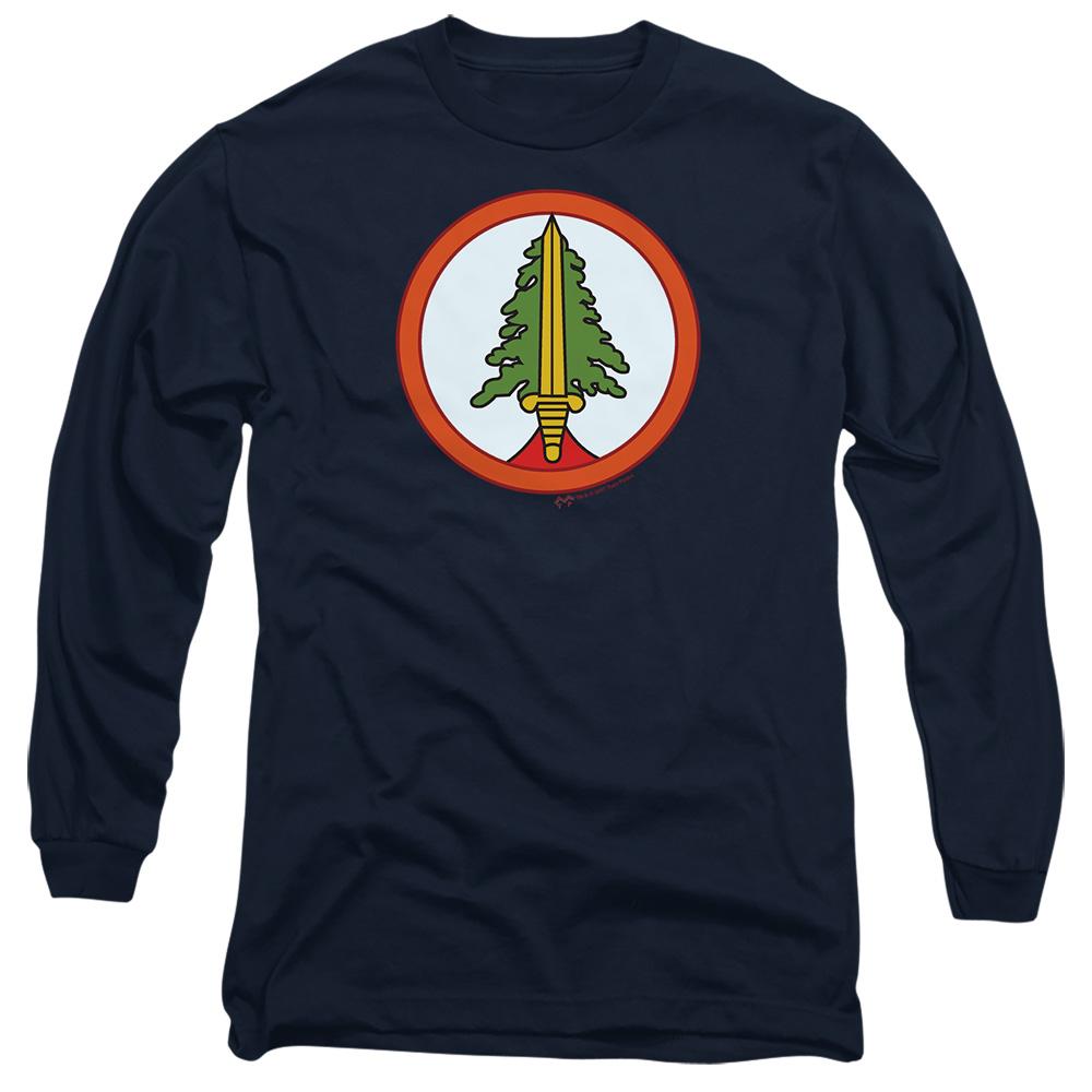 Navy - Side - Twin Peaks Unisex Adult Bookhouse Boys T-Shirt
