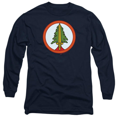 Navy - Side - Twin Peaks Unisex Adult Bookhouse Boys T-Shirt
