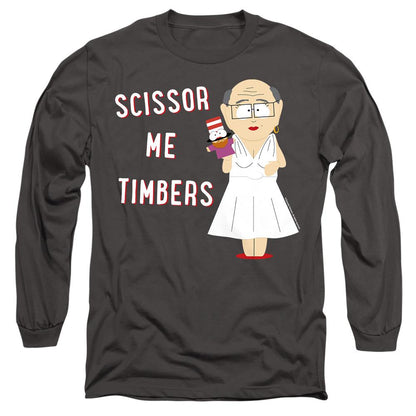 Charcoal - Side - South Park Unisex Adult Scissor Me Timbers T-Shirt
