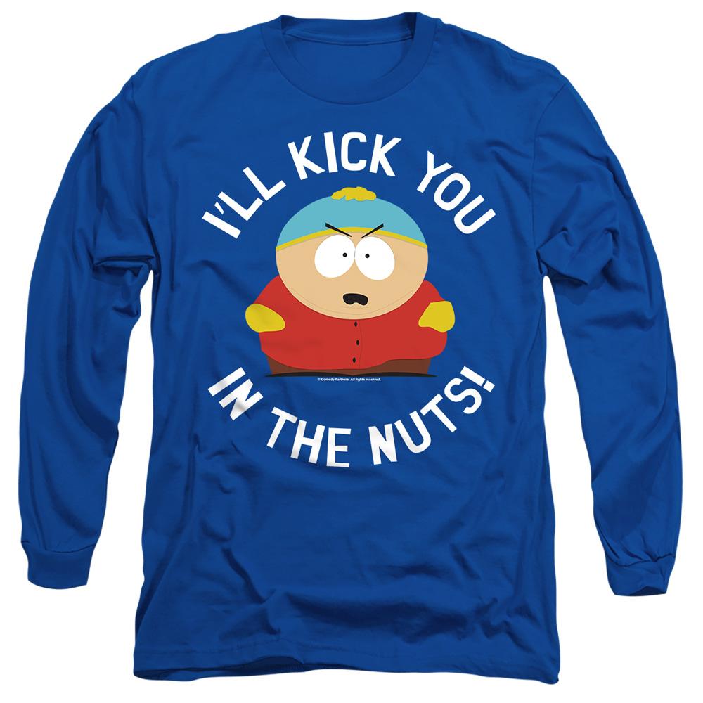 Royal Blue - Side - South Park Unisex Adult Kick You In The Nuts T-Shirt