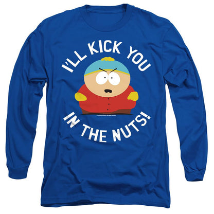 Royal Blue - Side - South Park Unisex Adult Kick You In The Nuts T-Shirt