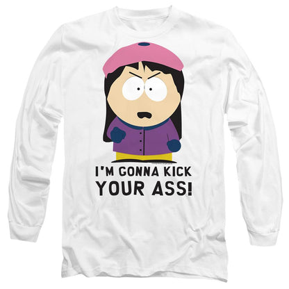 White - Side - South Park Unisex Adult I´m Gonna Kick Your Ass T-Shirt