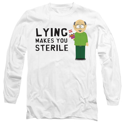 White - Side - South Park Unisex Adult Lying Makes You Sterile T-Shirt