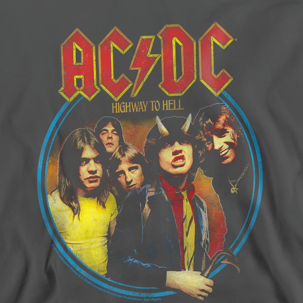 Charcoal - Pack Shot - AC-DC Unisex Adult Highway To Hell Sweatshirt