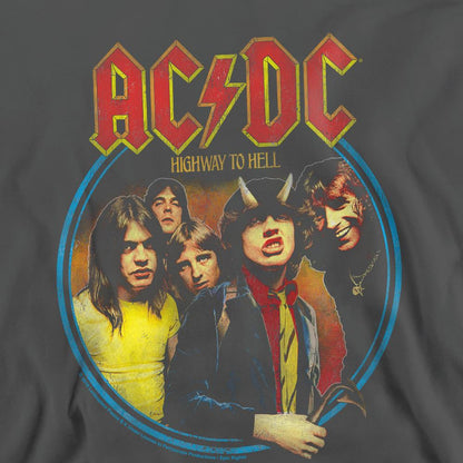 Charcoal - Pack Shot - AC-DC Unisex Adult Highway To Hell Sweatshirt