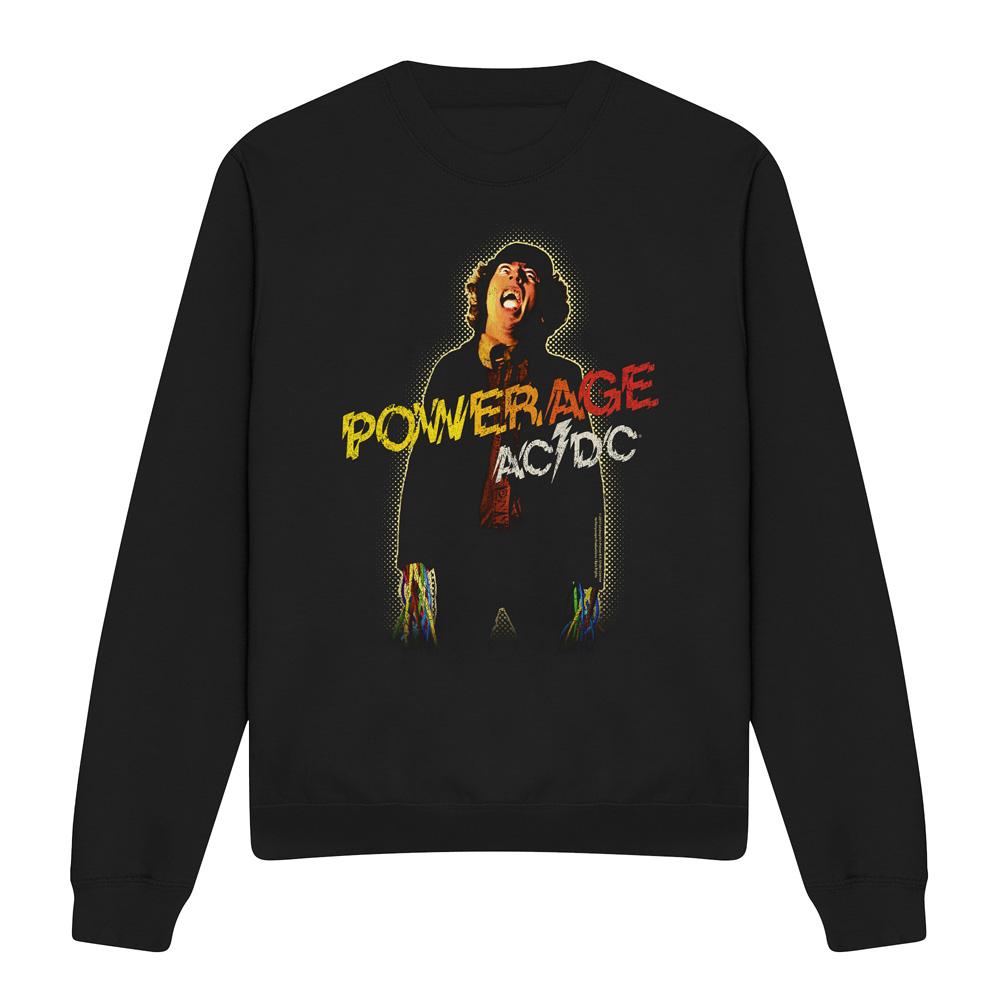 Black - Front - AC-DC Unisex Adult Powerage Sweatshirt