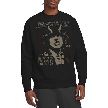 Black - Side - AC-DC Unisex Adult My Friends Sweatshirt