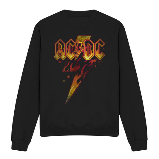 Black - Front - AC-DC Unisex Adult Fire Bolt Sweatshirt