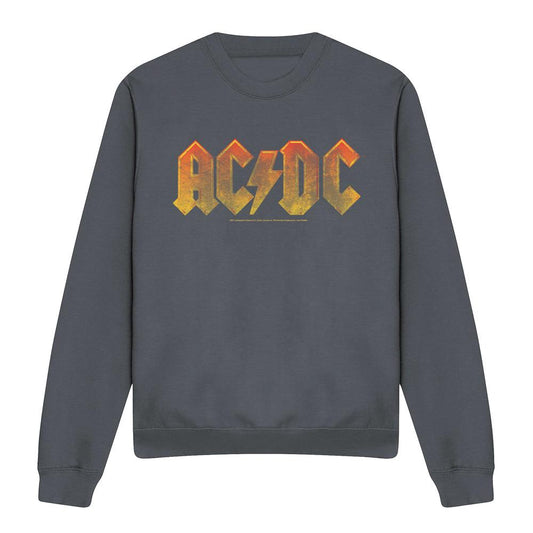 Charcoal - Front - AC-DC Unisex Adult Gradient Logo Sweatshirt